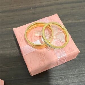 Elegant Gold-Tone Women's Ring Set